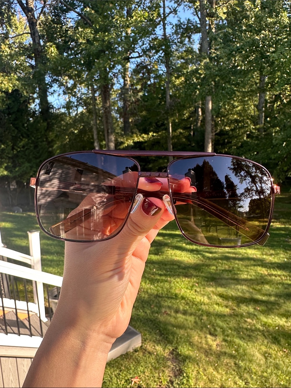 Louis Vuitton Dark Brown Gradient Aviator Sunglasses